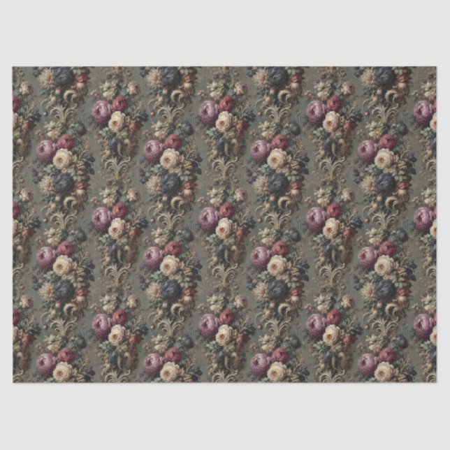 Papel De Seda La vigilia desagradable - Floral gótica (Anverso)