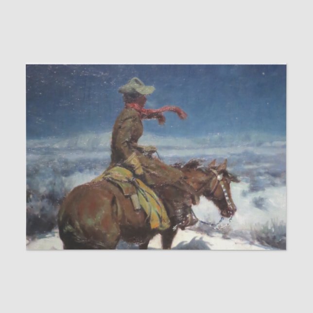 Papel De Seda “La vigilia solitaria” de W Herbert Dunton (Anverso)