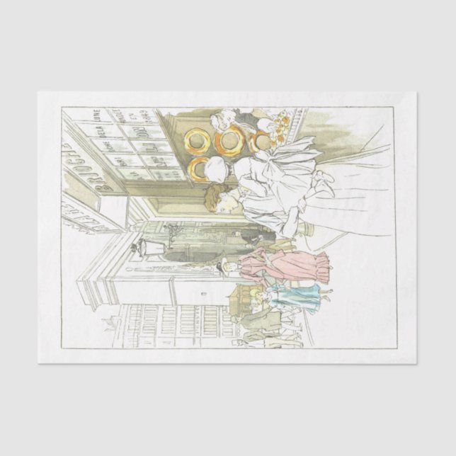 Papel De Seda La virgen dama francesa desmorona el tema de las p (Anverso)