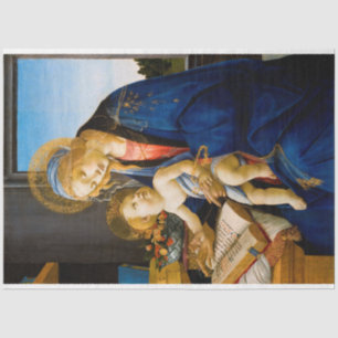 Papel De Seda La Virgen y el Niño, Sandro Botticelli