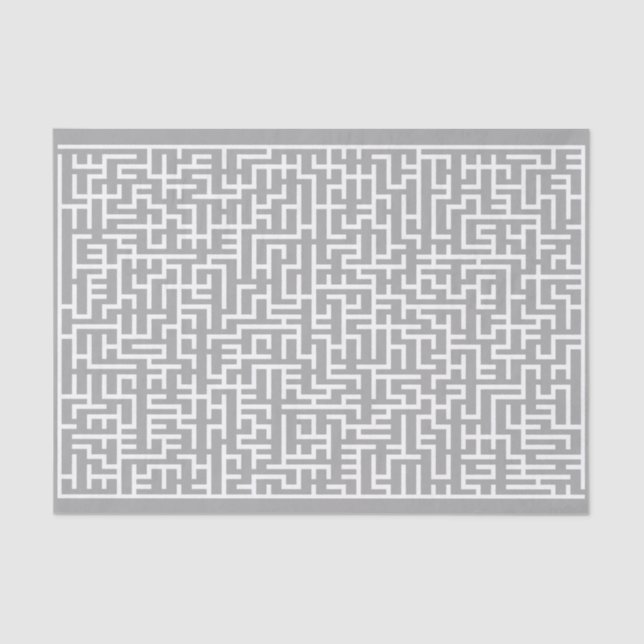 Papel De Seda Laberinto blanco gigante (Anverso)