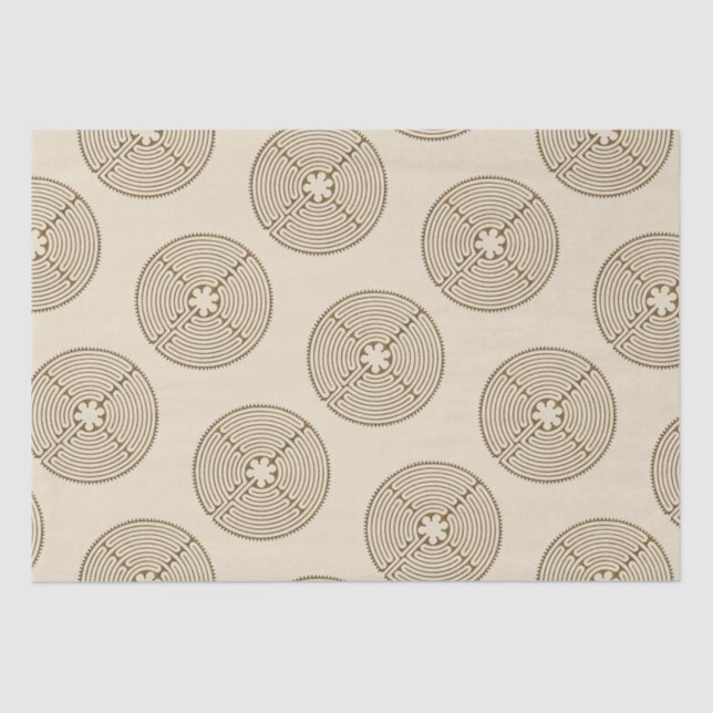 Papel De Seda Laberinto de Chartres - Símbolo espiritual Antigüe (Anverso)
