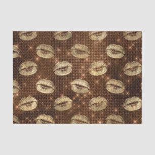 Papel De Seda Labios dorados brillantes de bronce marrón Besos s