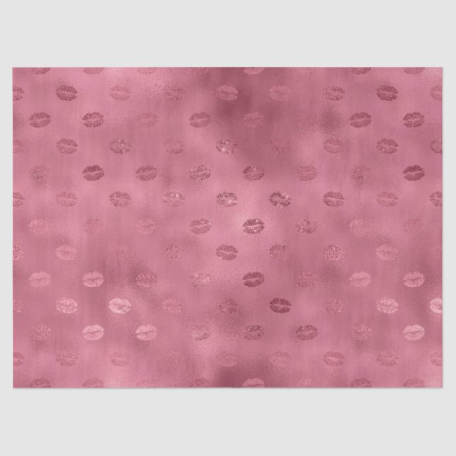 Papel De Seda Labios Glitzy Rojos (Anverso)