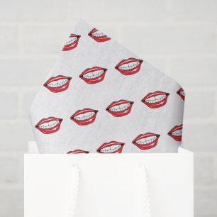 Papel De Seda Labios rojos divertidos