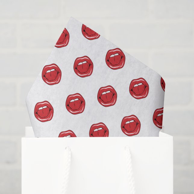 Papel De Seda Labios rojos divertidos (Bolsa de regalo)