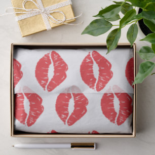 Papel De Seda Labios Rojos, Labios Rojos, Beso, Patrón De Labios