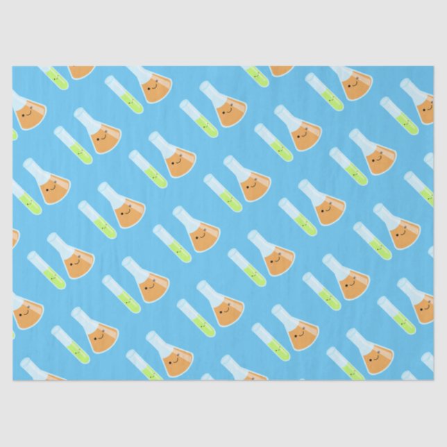 Papel De Seda Laboratorio Científico de Kawaii (Anverso)