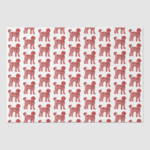 Papel De Seda Labradoodle Navidades de perro de Cute Silhouette