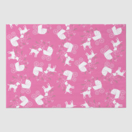 Papel De Seda Labrador Dog Baby Shower Pink Chica Lab