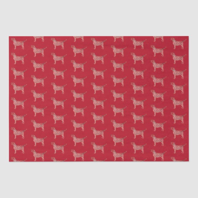 Papel De Seda Labrador Navidades de perros recuperadores Silhoue (Anverso)