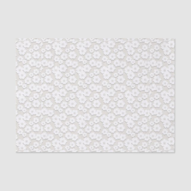 Papel De Seda Lace Daisy, Boda blanco (Anverso)