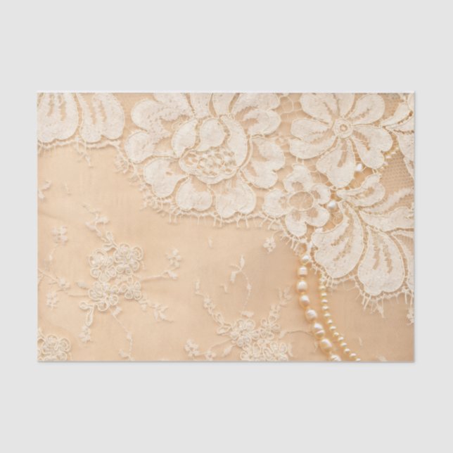Papel De Seda Lace y Perlas (Anverso)