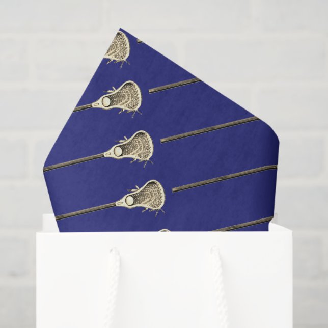 Papel De Seda Lacrosse Blue Sports Tissue Paper (Bolsa de regalo)