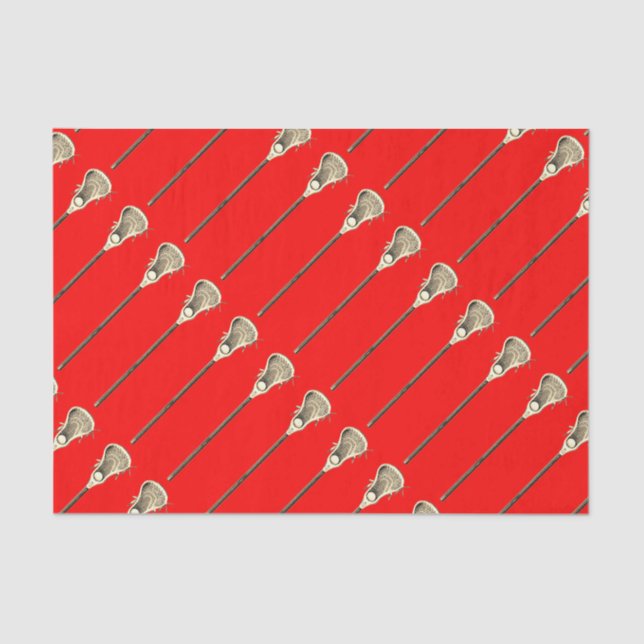Papel De Seda Lacrosse Red Sports Tissue Paper (Anverso)