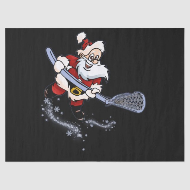 Papel De Seda Lacrosse Santa Navidades Guay Lax Sport Ugly X-Mas (Anverso)