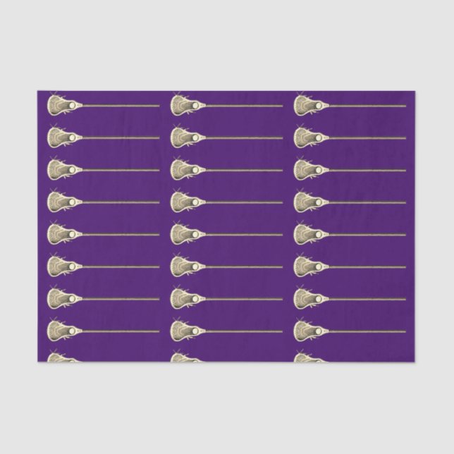 Papel De Seda Lacrosse Sports Purple Tissue Paper (Anverso)