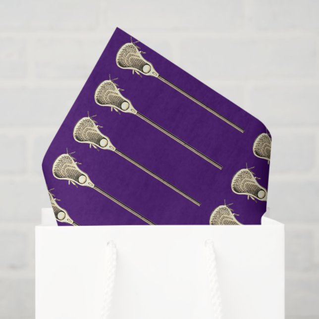 Papel De Seda Lacrosse Sports Purple Tissue Paper (Bolsa de regalo)