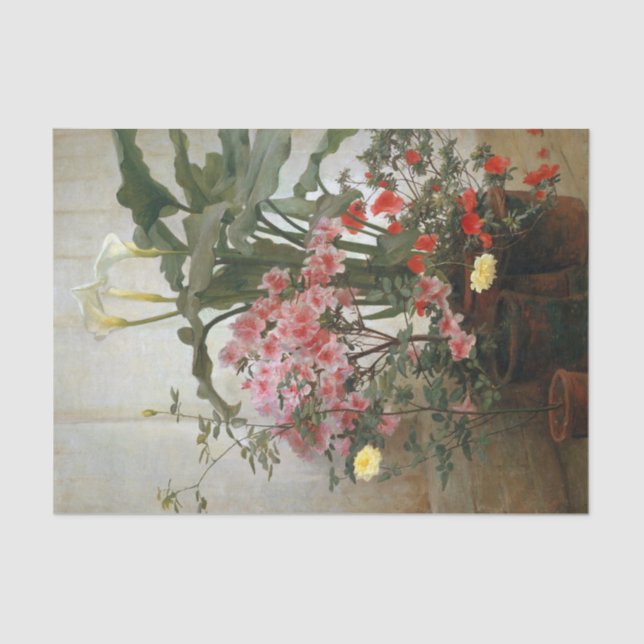 Papel De Seda Lado vintage de un invernadero (Anverso)