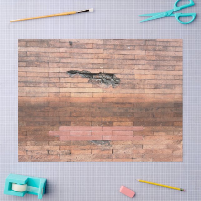 Papel De Seda Ladrillo en la pared  (Artesanía)