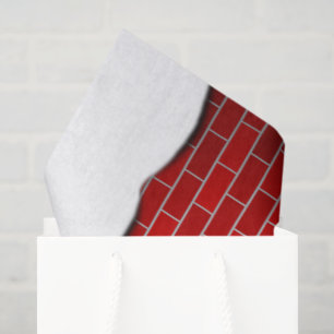Papel De Seda Ladrillo rojo con deriva de nieve