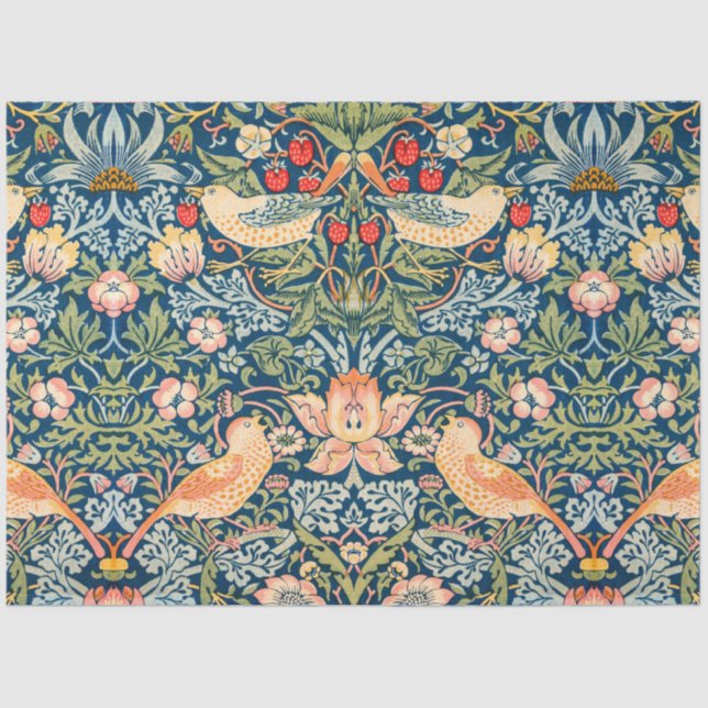 Papel De Seda Ladrón de fresa (por William Morris) (Anverso)