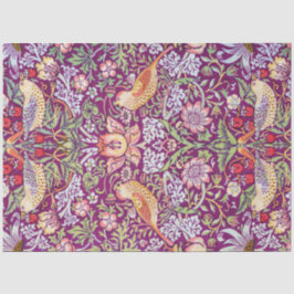 Papel De Seda Ladrón de fresa rojo, William Morris