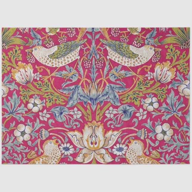 Papel De Seda Ladrón de fresa, William Morris (Anverso)