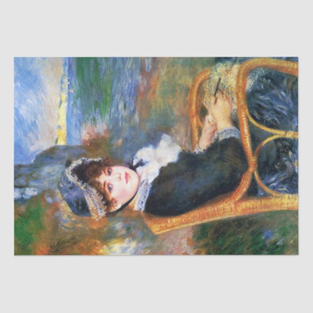 Papel De Seda Lady by the Seashore (por Pierre-Auguste Renoir) (Anverso)
