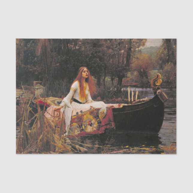 Papel De Seda Lady de Shalott John William Waterhouse (Anverso)