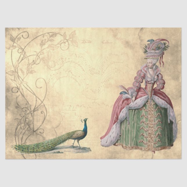 Papel De Seda Lady y Peacock (Anverso)