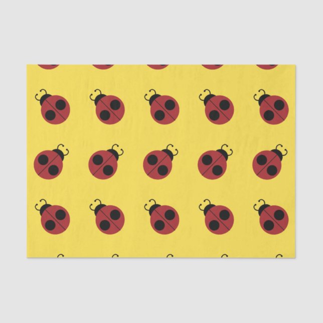 Papel De Seda Ladybug 60s retro fresco amarillo (Anverso)