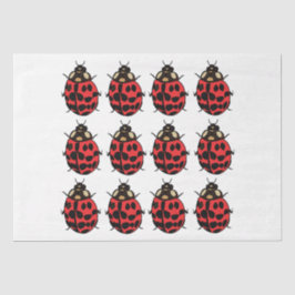 Papel De Seda Ladybug Red Black Insect Ladybug