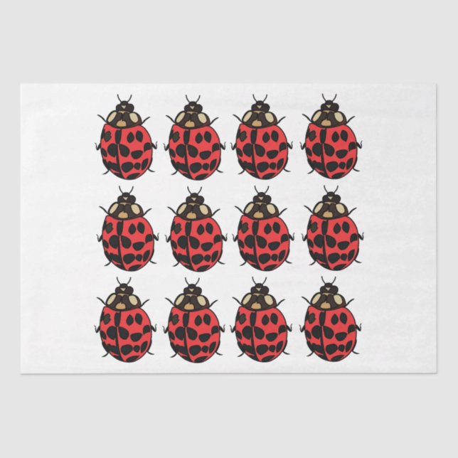 Papel De Seda Ladybug Red Black Insect Ladybug (Anverso)