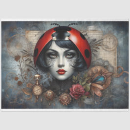 Papel De Seda Ladybug Steampunk Decoupage gótica victoriana