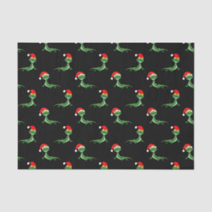 Papel De Seda Lagarto Divertido Cara de Gran Sonrisa Feliz Navid