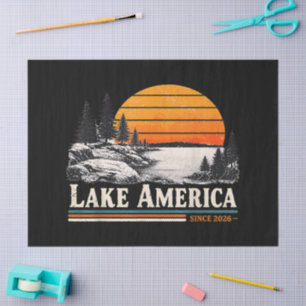 Papel De Seda Lago América 2026 Vintage