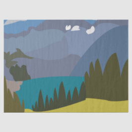 Papel De Seda Lago de montaña Alpes