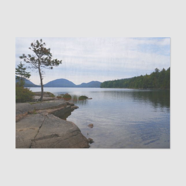 Papel De Seda Lago Eagle en el Parque Nacional Acadia (Anverso)