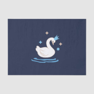 Papel De Seda Lago encantado - Cisne elegante
