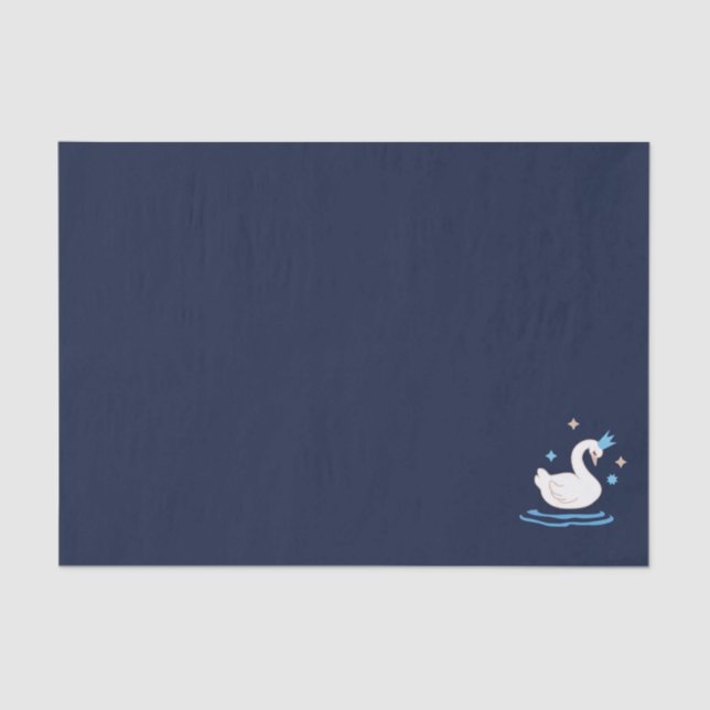 Papel De Seda Lago encantado - Cisne elegante (Anverso)