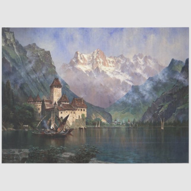 Papel De Seda Lago Ginebra (Anverso)