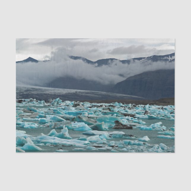 Papel De Seda Lago glacial Jokulsarlon - Islandia (Anverso)