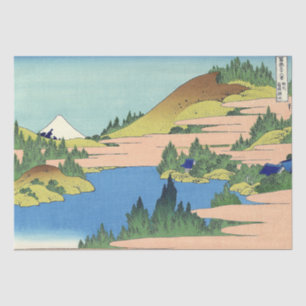 Papel De Seda Lago Hokusai Hakone en la provincia de Sagami