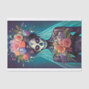 Papel De Seda Lágrimas de la Olvidada, Novia Gótica Brillante