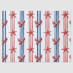 Papel De Seda Langosta Patriótica Rojo Blanco Azul Estrellas (1)