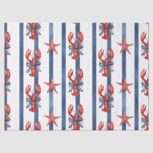Papel De Seda Langosta Patriótica Rojo Blanco Azul Estrellas (2)