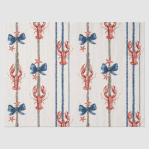 Papel De Seda Langosta Patriótica Rojo Blanco Azul Estrellas (3)