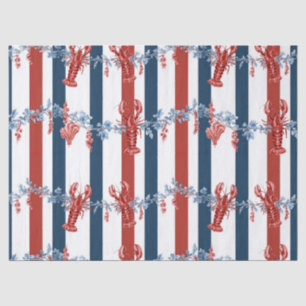 Papel De Seda Langosta Patriótica Rojo Blanco Azul Estrellas (4)