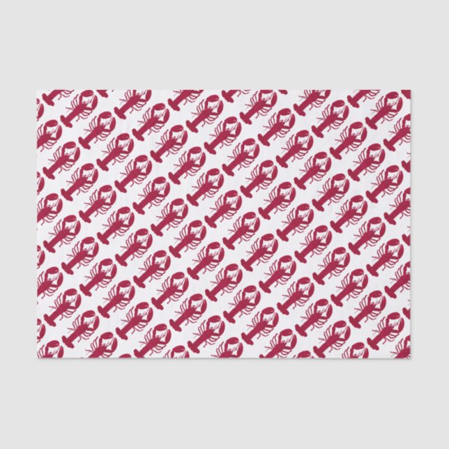 Papel De Seda Langosta roja náutica (Anverso)